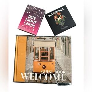 Welcome Guest Book and Card Set Bundle Of 3 Brand New